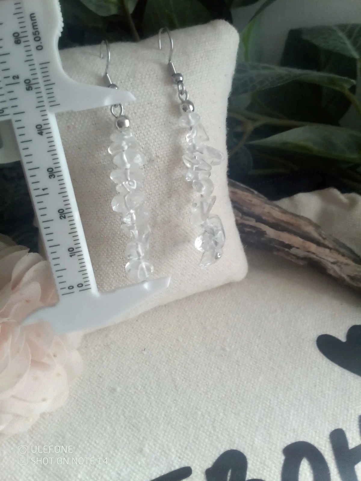 Boucles d'oreilles bohèmes en pierres de cristal de roche – photo 2